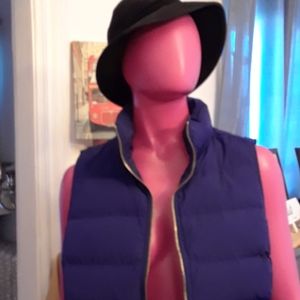 Talbots 75% Down blue puffer vest  SZ Med new with tags